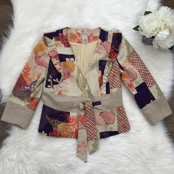 Anthropologie Jackets & Blazers - Anthropologie elevenses patchwork kimono blazer 10